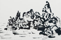 "Скалы 2", март 2009, бум./монотипия