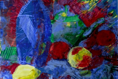 "Натюрморт с лимоном", 2011, бум./смеш. техника, 32x32
