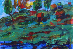 "Весна", 2015, бум./смеш. техника, 43x50
