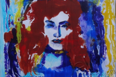 "Обратная сторона Луны", автопортрет, 2009, бум./монотипия, 49x50