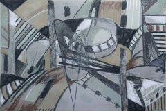 "Гости 1", 2020, смеш. техника, 50х74