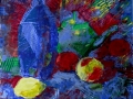 "Натюрморт с лимоном", 2011, бум./смеш. техника, 32x32