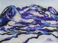 "Зимние горы", 2011, бум./смеш. техника, 25x36