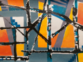 "Разрушенные дома 1", 2021, бумага/акрил,61х86