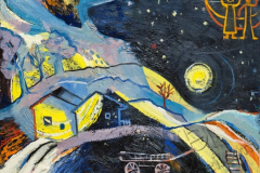 «Волчица ночь», 2000, к/м, 40х50