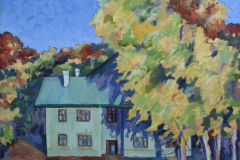 «Осень во дворе», 2012, х/м, 60х60