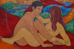 "Соединение луны и солнца 2", 2015 август, х/м, 100х70