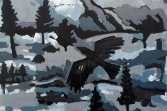 «Зимняя ночь», 2019, холст/акрил, 100х80