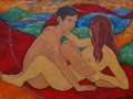 "Соединение луны и солнца 2", 2015 август, х/м, 100х70